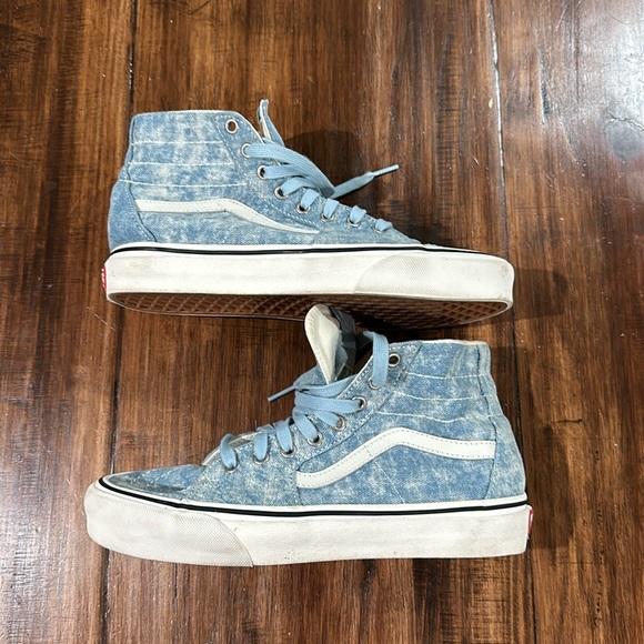 Vans Shoes - Vans Off the Wall High Top Tie dye Denim Sneakers M8/W9.5